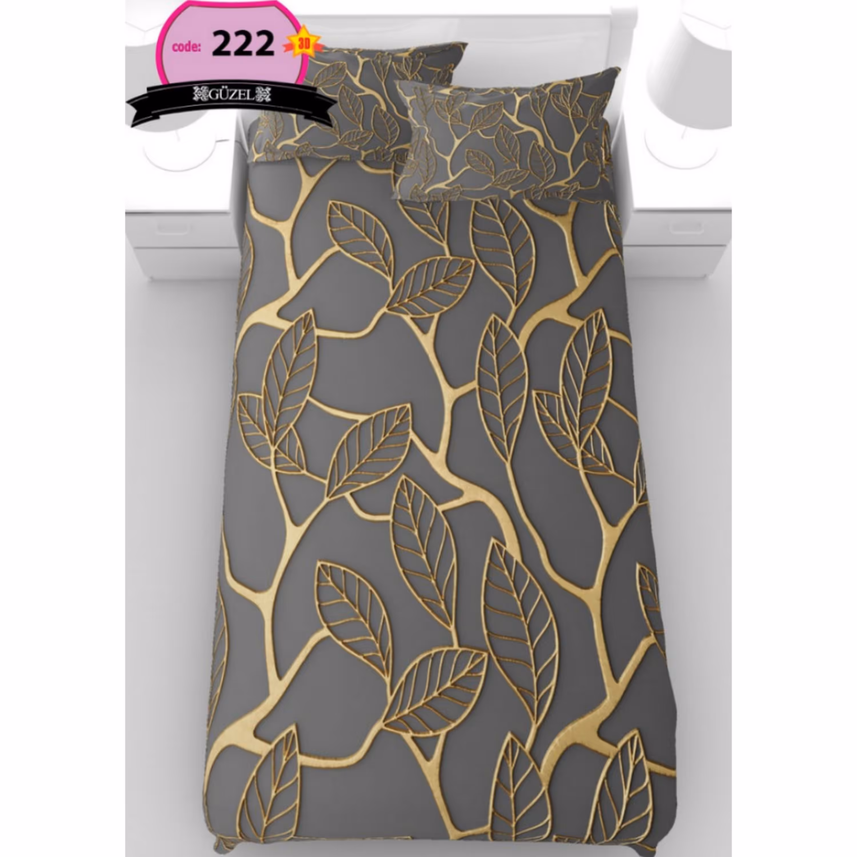 روتختی تک نفره سه بعدی برند گوزل -5 تکه -کد222