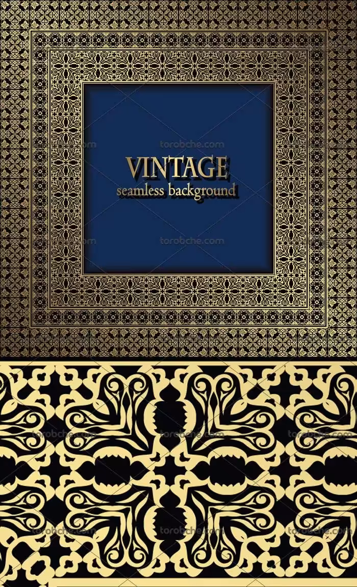 وکتور قاب سنتی طلایی رنگ | گرافیک با طعم تربچه