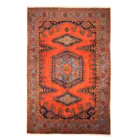 فرش قدیمی دستبافت پنج متری مدل حوضی کد 410170