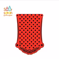 ریسه پرچمی جشن و تم تولد قرمز خال مشکی