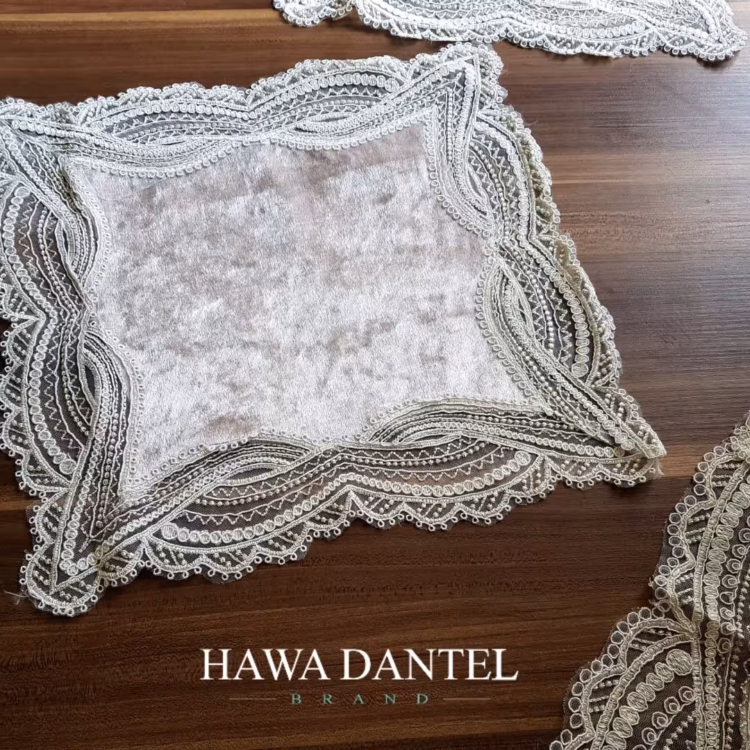 ست 5 تیکه رومیزی ترک مدل Dr2 نسکافه ای روشن