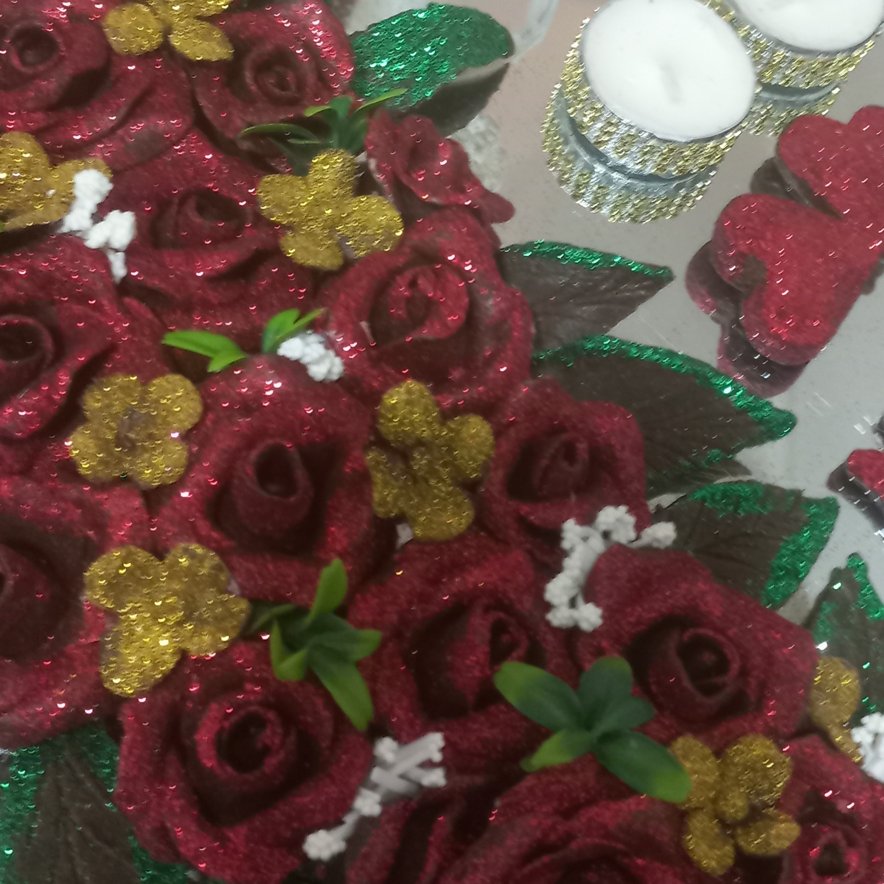 سینی حنا قطر اینه 28سانت وزن 400گرم 