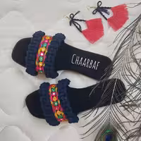 ست صندل و گوشواره مکرومه برند چارباف کاردست