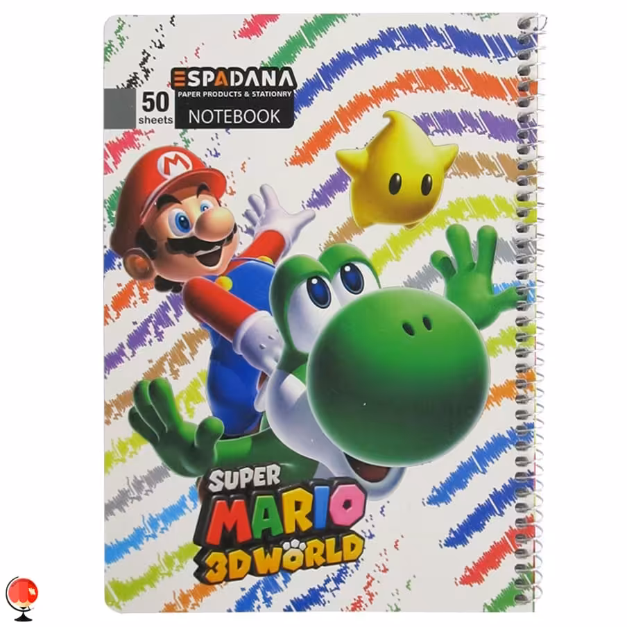 دفتر مشق 50 برگ سیمی طرح ماریو اسپادانا