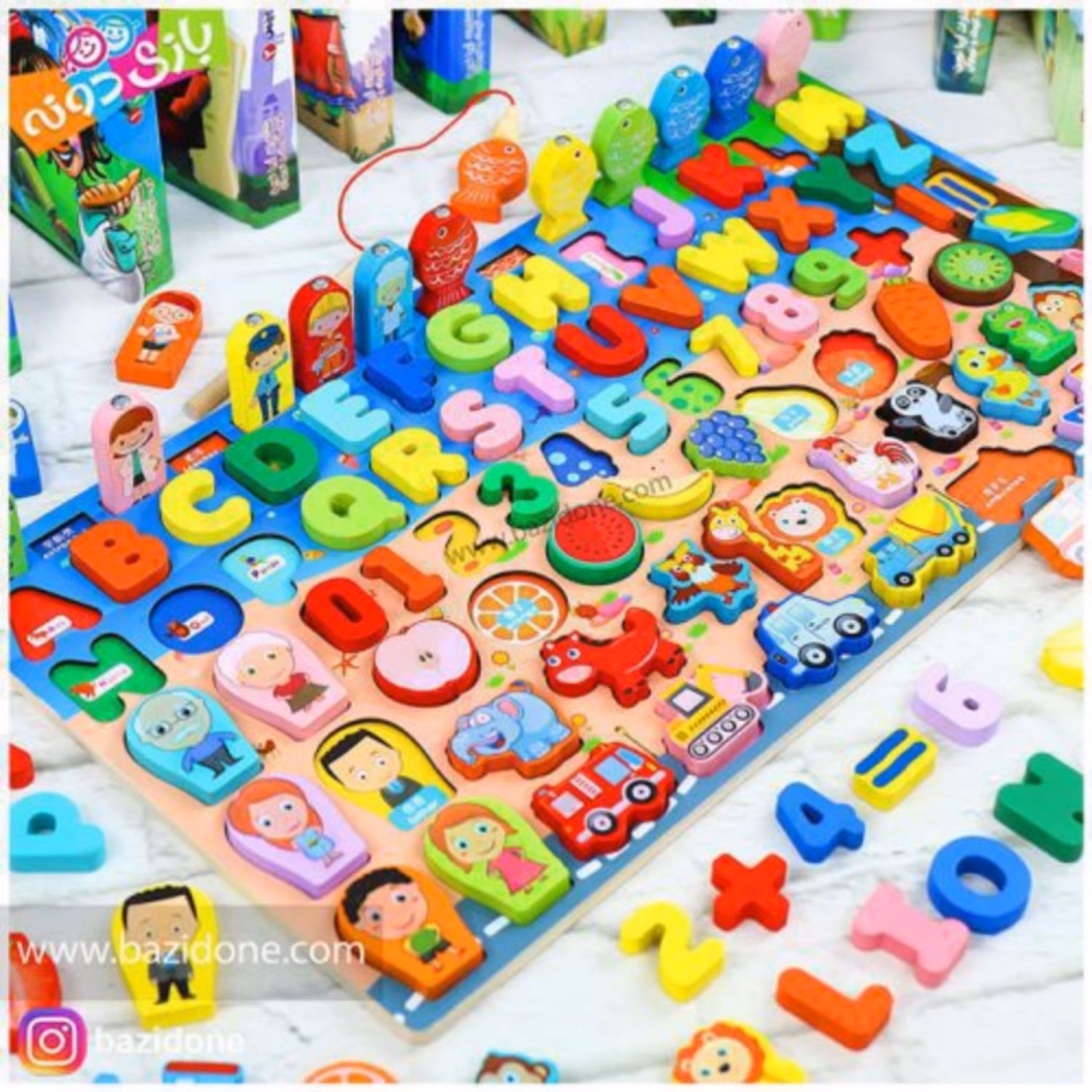 بازی فکری پک آموزش مونته سوری 10 در  یک چوبی