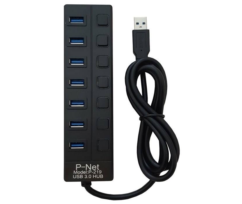 هاب USB 30 هفت پورت پی نت مدل پی 219