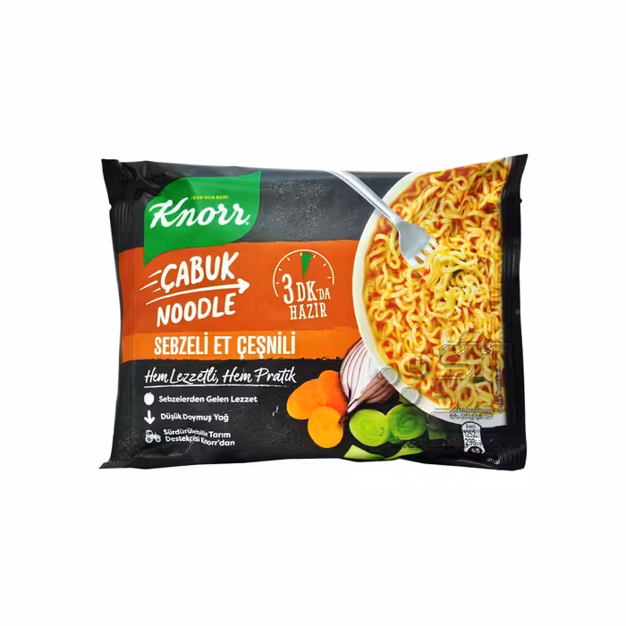 نودل با طعم گوشت و سبزیجات 66 گرم کنور - knorr