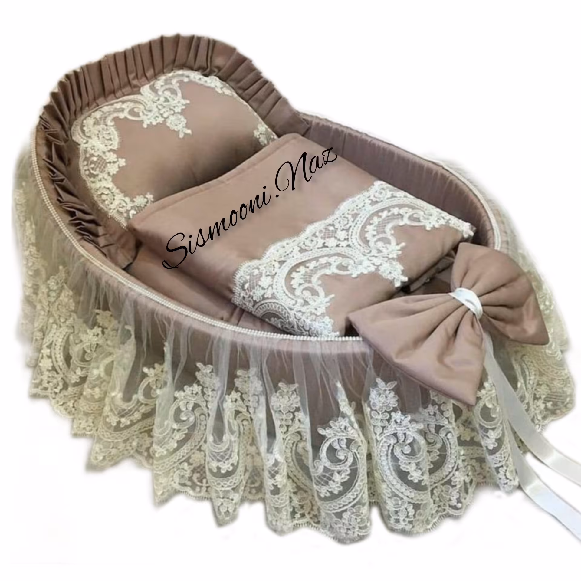 کریر نوزاد گهواره ای  پرنسسی حصیری(ارسال با تیپاکس)