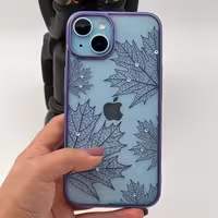 کاور دیویا مدل برگ مناسب برای گوشی موبایل اپل iphone14plus رنگ بنفش