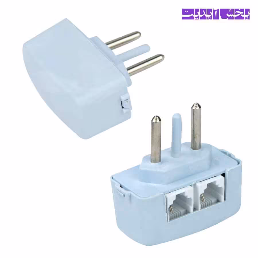 سه شاخه تلفن دو سوکت