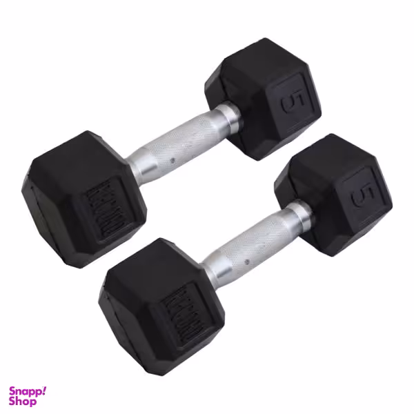 دمبل رکورد مدل 1400 وزن 5 کیلوگرم بسته 2 عددی