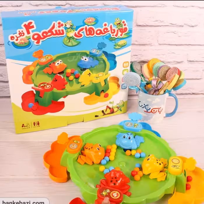 اسباب بازی قورباغه های شکمو 4 نفره بازی فکری قورباقه های شکمو اسب گرسنه