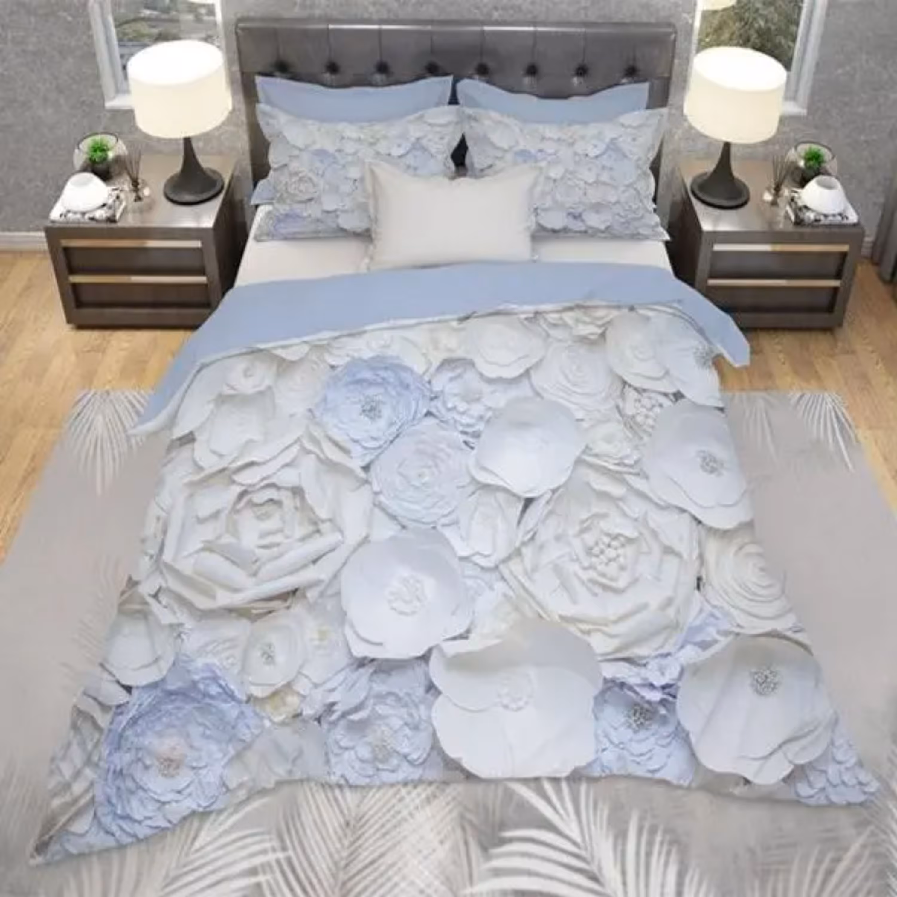 روتختی دونفره  چاپ سه بعدی میکرو شش تکه طرح  فلاورز