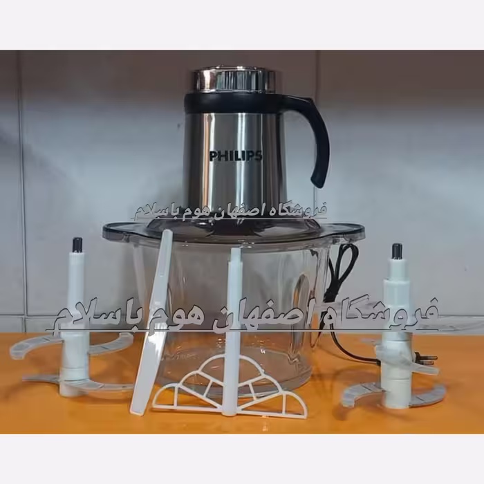 خردکن غذاساز فیلیپس موتور سنگین 6 تیغه + 4 تیغه با همزن