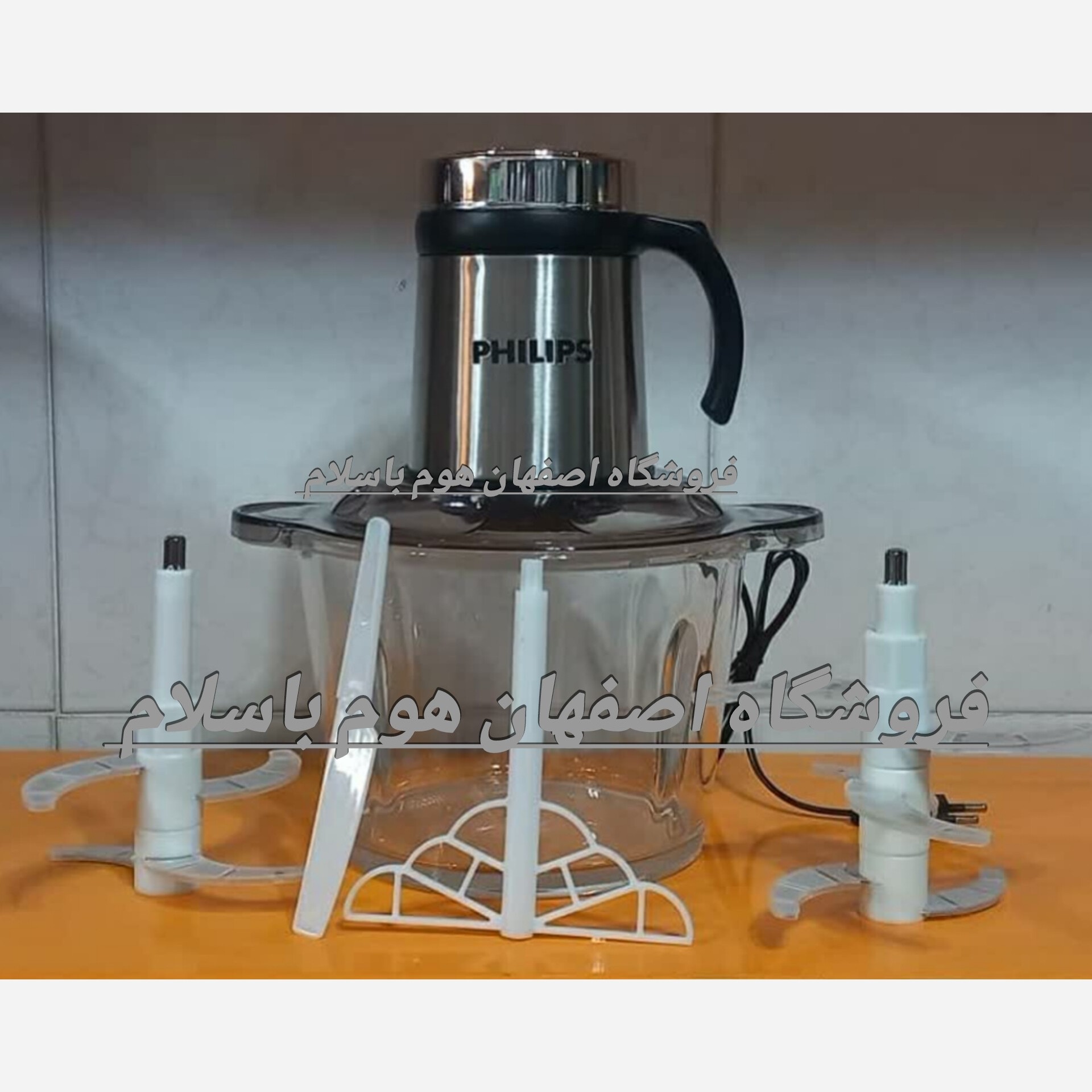 خردکن غذاساز فیلیپس موتور سنگین 6 تیغه + 4 تیغه با همزن