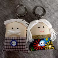 جاکلیدی عروسکی ست پیرزن و پیرمرد