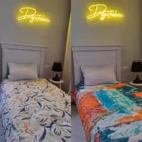 لحاف یک نفره طرح نقاشی و پتینه