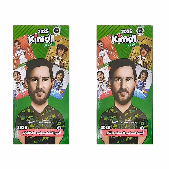 اسباب بازی شانسی کیمدی مدل آلبوم کارت فوتبال مسی 2025 مجموعه 2 عددی