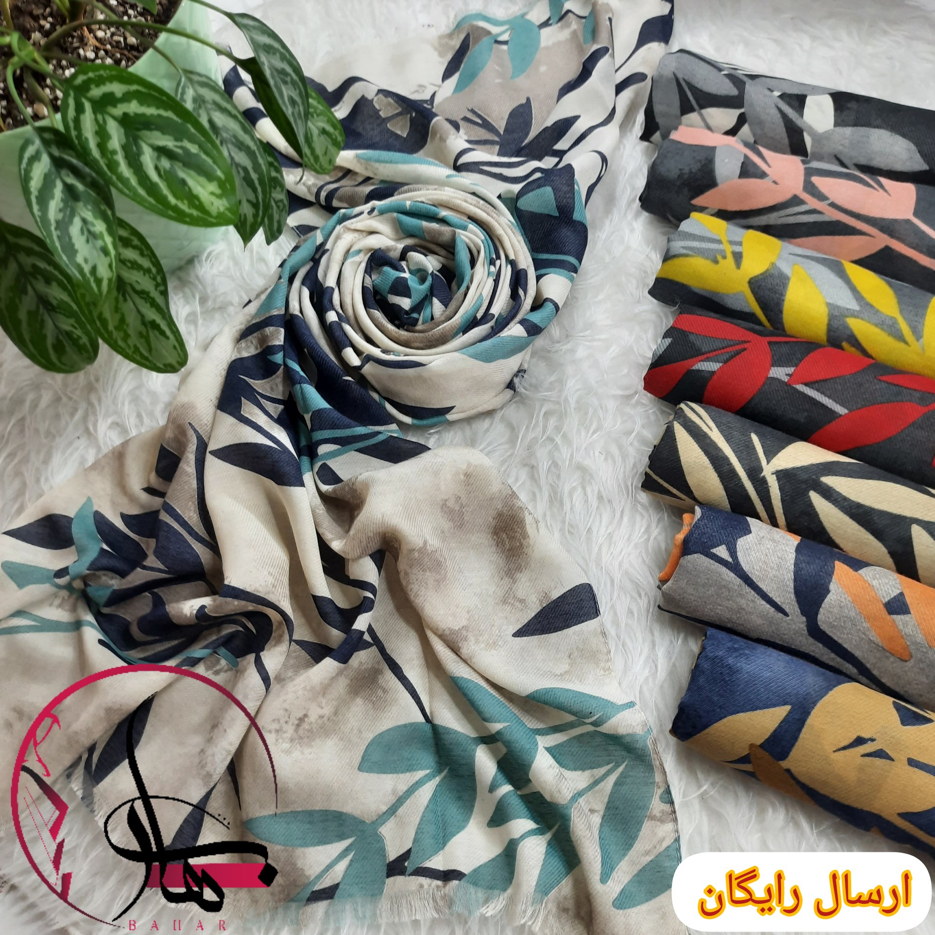 شال نخی کجراه 8 رنگ