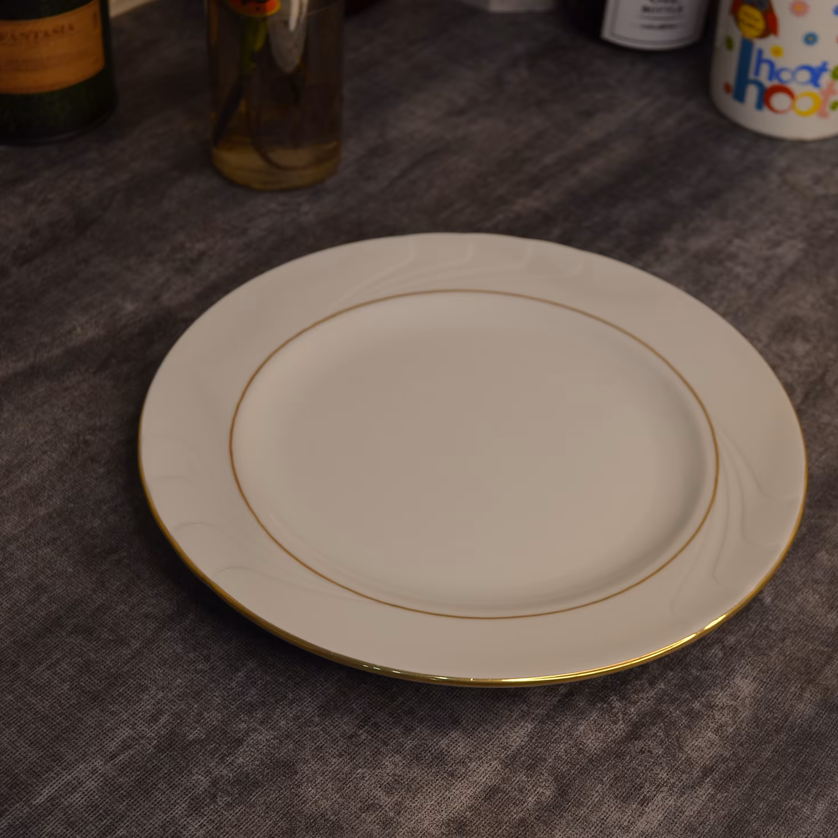 بشقاب پلو خوری لب طلایی