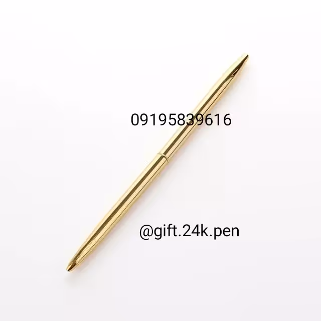 خودکار طلا  شناسنامه دار باحک اسم و جعبه چوبی لوکس