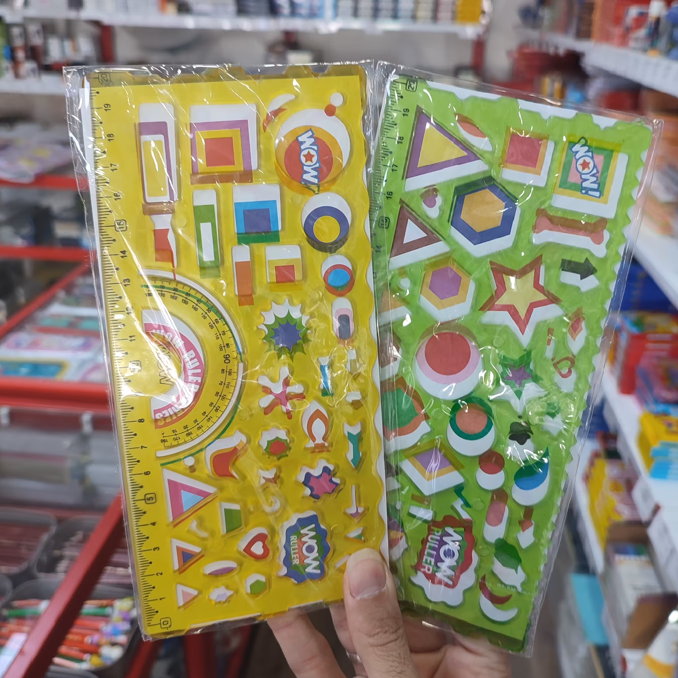 خط کش شابلون دار ژله ای دوقلو 