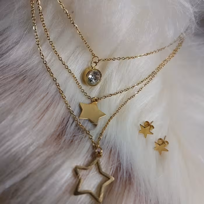 نیم ست ستاره طلایی                                                                    رنگ ثابت