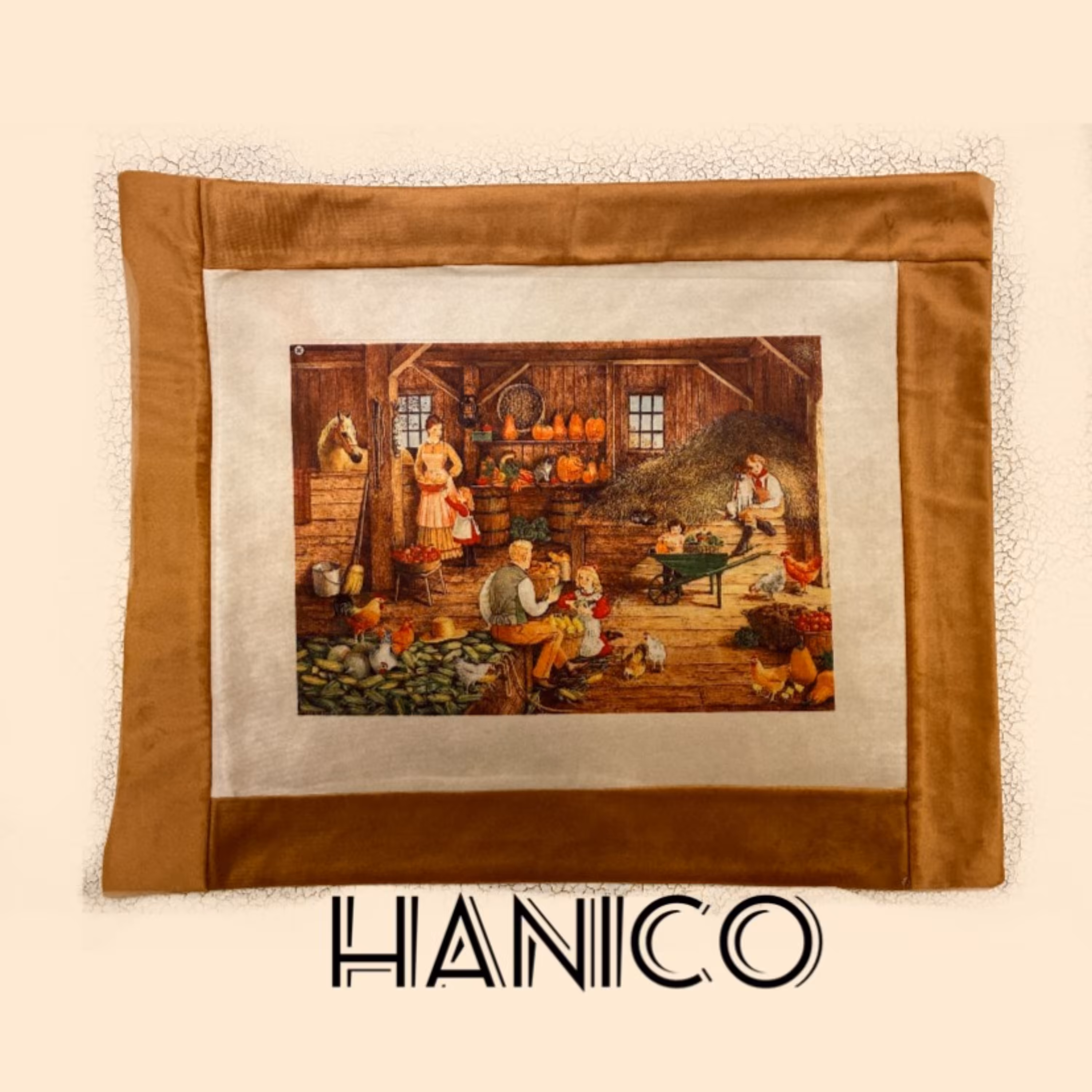 زیربشقابی مخمل قهوه ای کد104