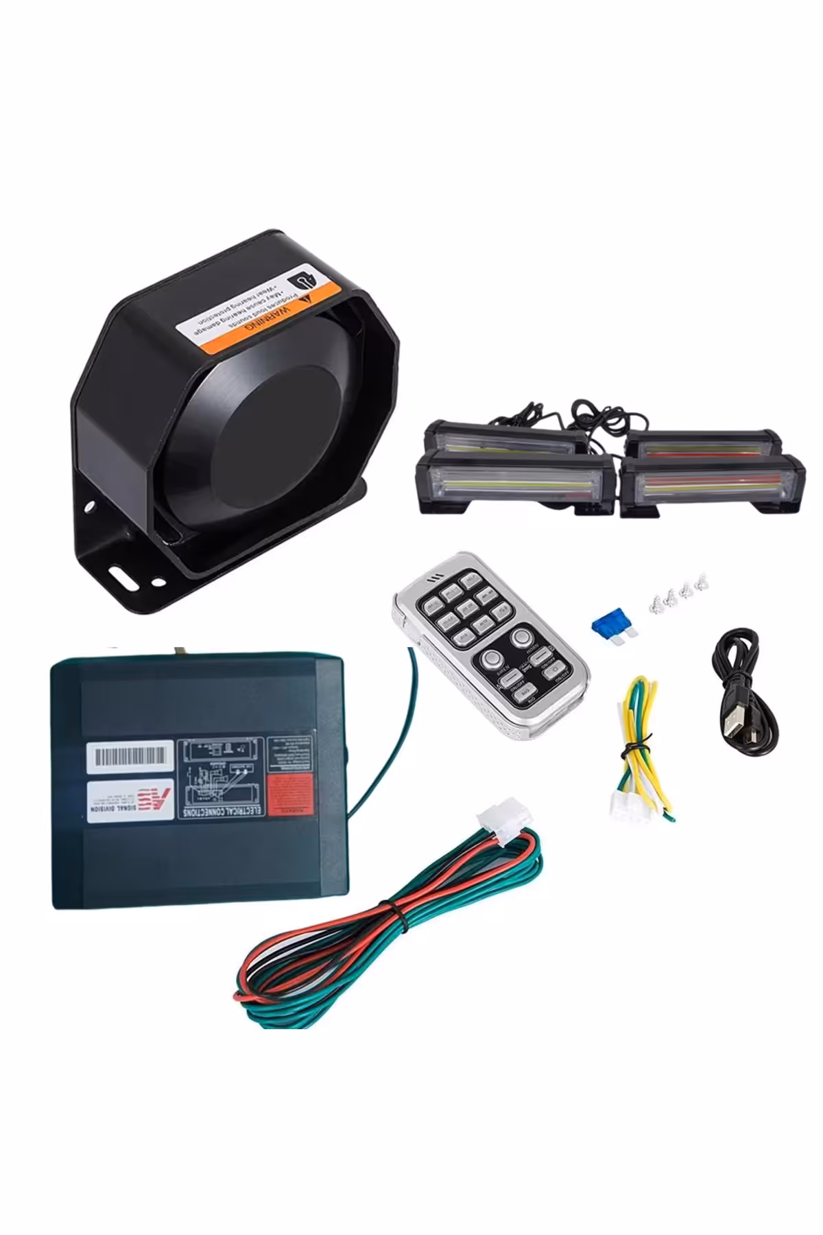 چراغ خودرو قرمز 17 با عملکرد سبک تر 300W آژیر 4 آبی سفید SSSR55 Genel Markalar