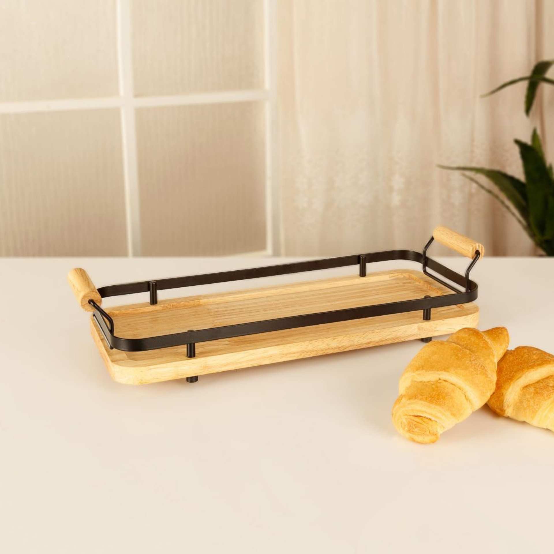 سینی مستطیل (رولت خوری) دسته دار رابروود BVK