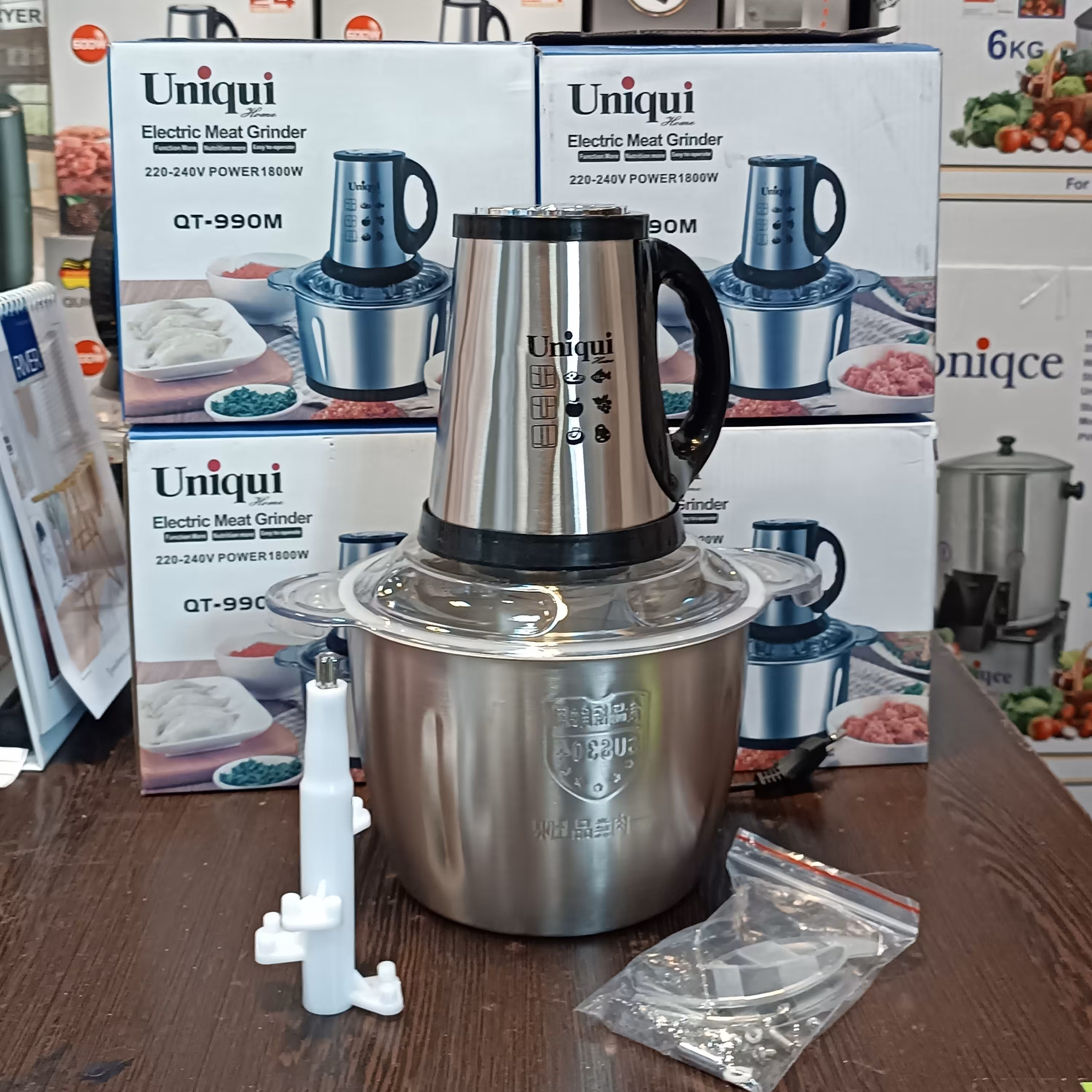 خردکن غذاساز یونیک 3 لیتری کاسه استیل مدل QT990M