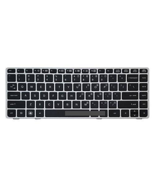 کیبرد لپ تاپ اچ پی EliteBook 8460B-6460B مشکی-بدون موس با فریم نقره ای