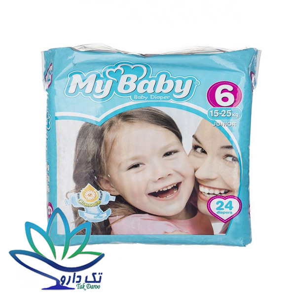 پوشک مای بیبی سری مهربان سایز 6 بسته 24 عددی
