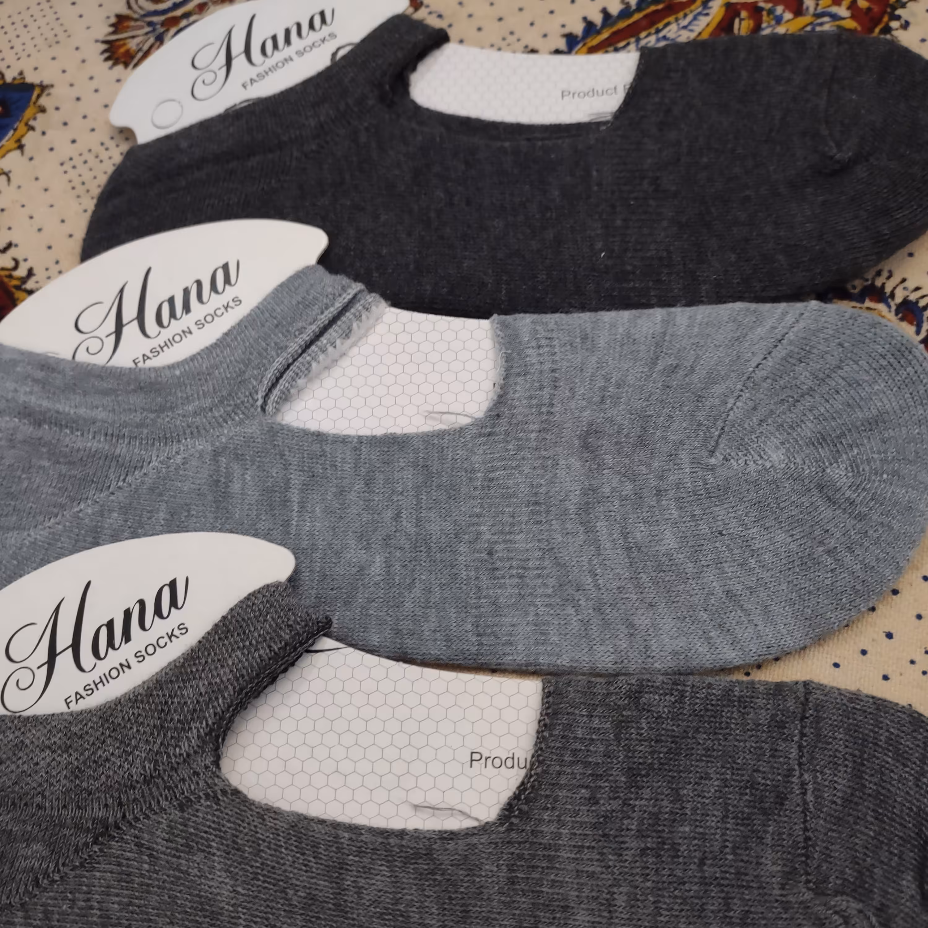 جوراب مدل کفشی زیبا سه جفت