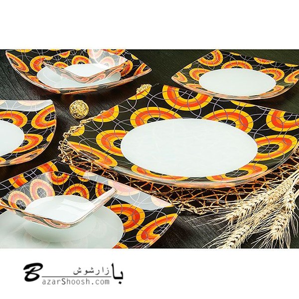 سرویس 6 نفره غذا خوری 25 پارچه بلور آرکوفام طرح آرشیدا