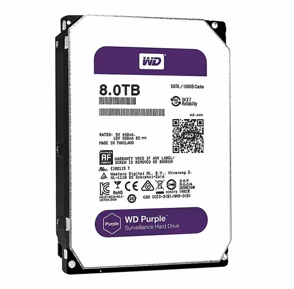 هاردديسک اينترنال Western Digital سری Purple مدل WD80PURZ ظرفيت 8 ترابايت - فروشگاه اینترنتی طیف سنتر
