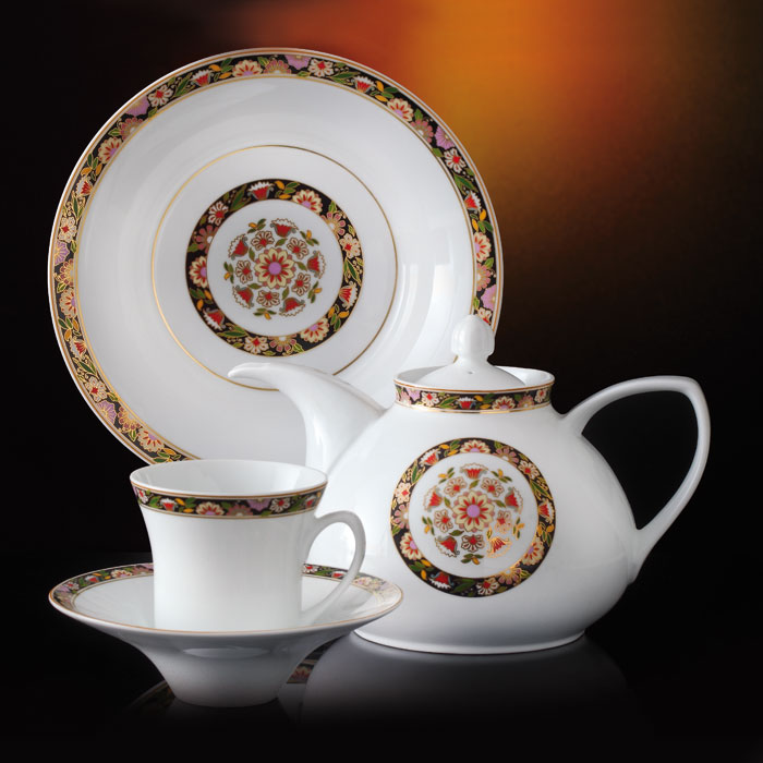 سرویس چینی زرین طرح گلدن گاردن 108 پارچه
