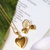 نیمست قلبی طلایی استیل