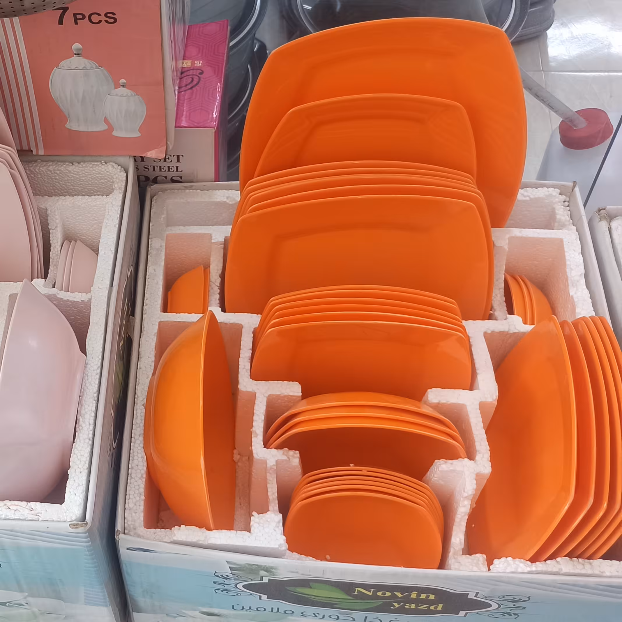 سرویس ملامین رنگی36پارچه قالب استاندارد و ضخیم کیفیت بالا 