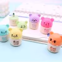 ماژیک هایلایتر طرح موش..دو رنگ زرد و نارنجی‌‌‌‌..ارتفاع حدود 4 سانت