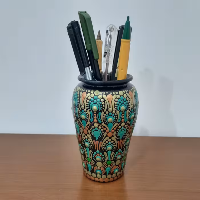 جاقلمی سفالی نقطه کوبی