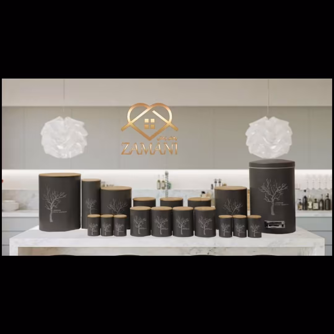 سرویس آشپزخانه 18 پارچه درب بامبو رنگ دودی