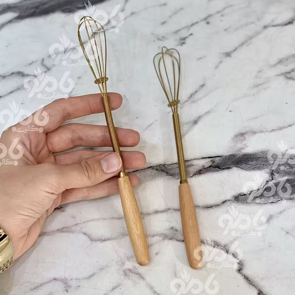 همزن کافی چوبی مینی کوچک B24 طلایی