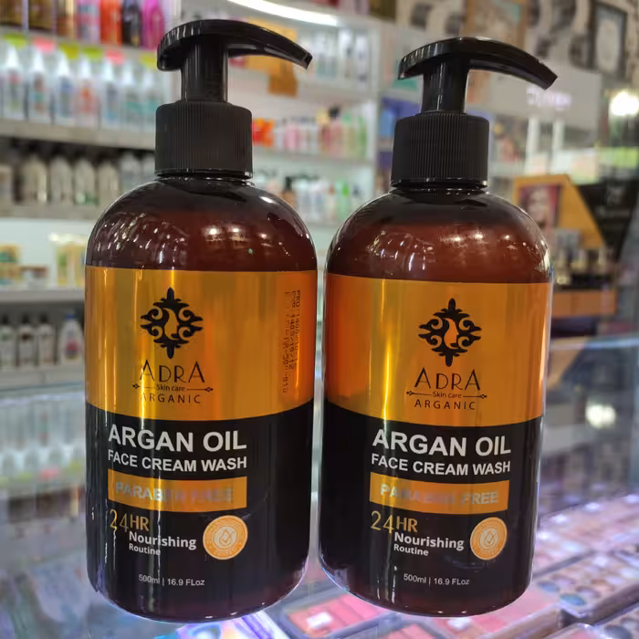 ژل شستشو صورت کرمی آدرا ( ADRA ) حاوی روغن آرگان مناسب انواع پوست 