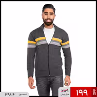 ژاکت بافت مردانه زیپ دار یقه ایستاده Rayan 