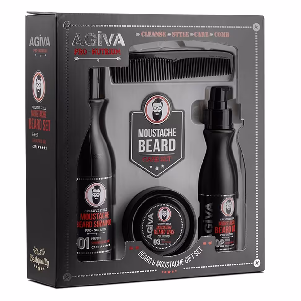 پک حالت دهنده ریش و سبیل آگیوا مجموعه سه عددی