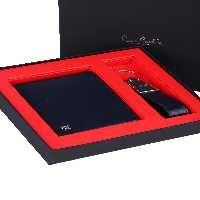 کیف پول آبی مردانه ناوی ست جاکلیدی Ca02 Pierre Cardin