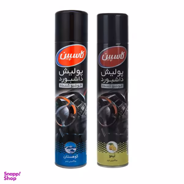 اسپری داشبورد خودرو کاسپین مدل Lemon Mountain حجم 300 میلی لیتر مجموعه 2 عددی