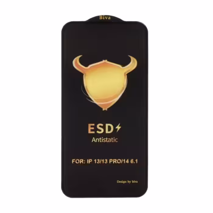 گلس گوشی Full Cover - ESD AntiStatic - Biva برای Iphone 13 / 13 Pro / 14