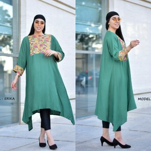 مانتو زنانه نخی مدل اریکا